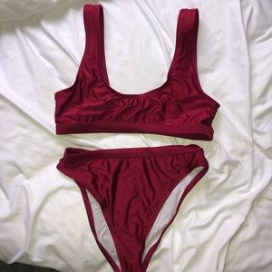 Maroon Sporty Bikini
